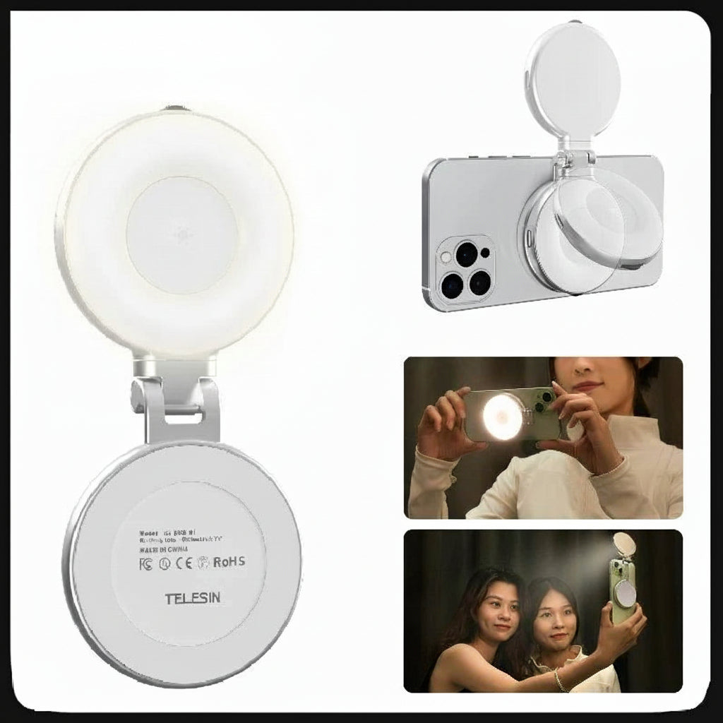 Smartphone Magnetic Fill Light Mini Selfie Light 3 Modes Adjustable Brightness for Iphone XIAOMI HUAWEI SAMSUNG Phone