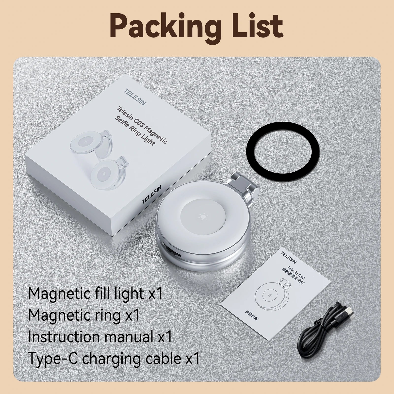 Smartphone Magnetic Fill Light Mini Selfie Light 3 Modes Adjustable Brightness for Iphone XIAOMI HUAWEI SAMSUNG Phone