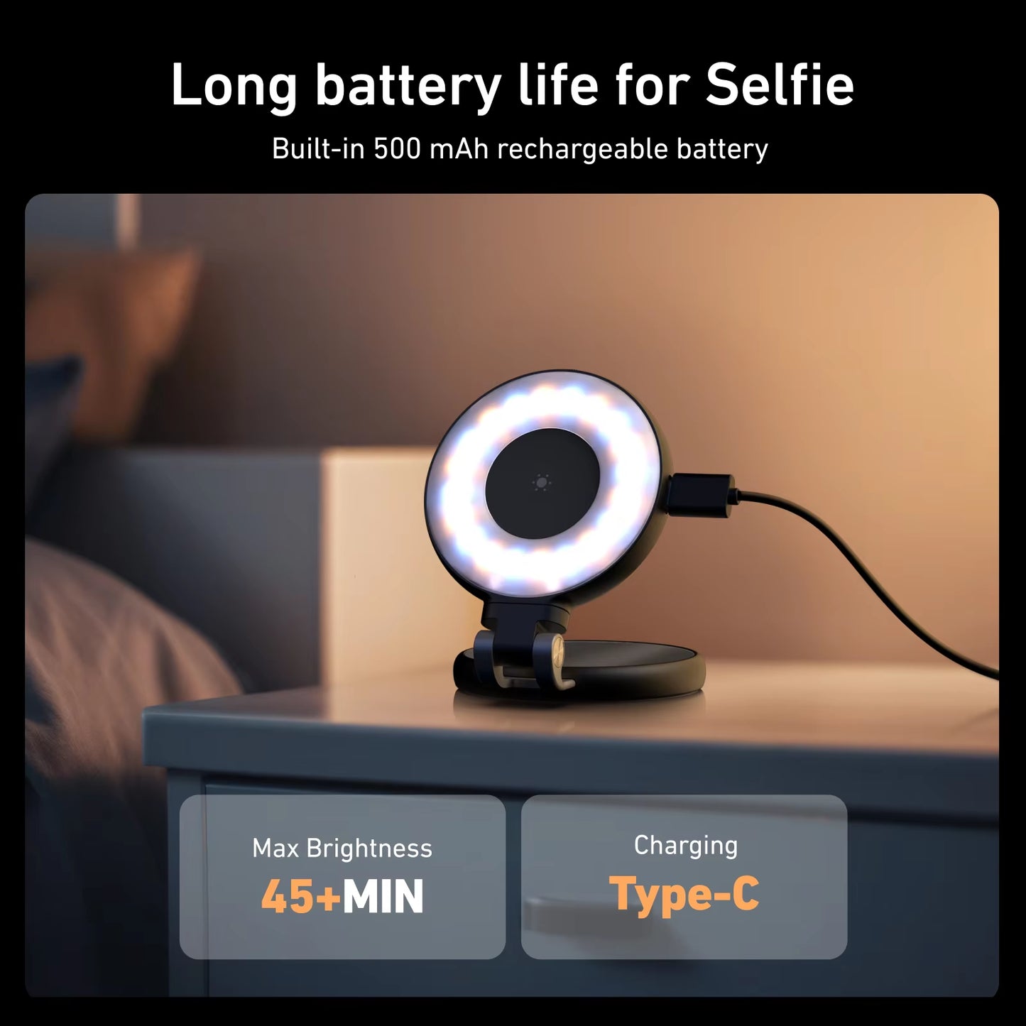Smartphone Magnetic Fill Light Mini Selfie Light 3 Modes Adjustable Brightness for Iphone XIAOMI HUAWEI SAMSUNG Phone